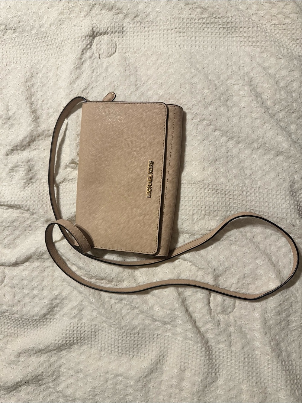 Michael Kors Blush-Tan Saffiano Crossbody Bag